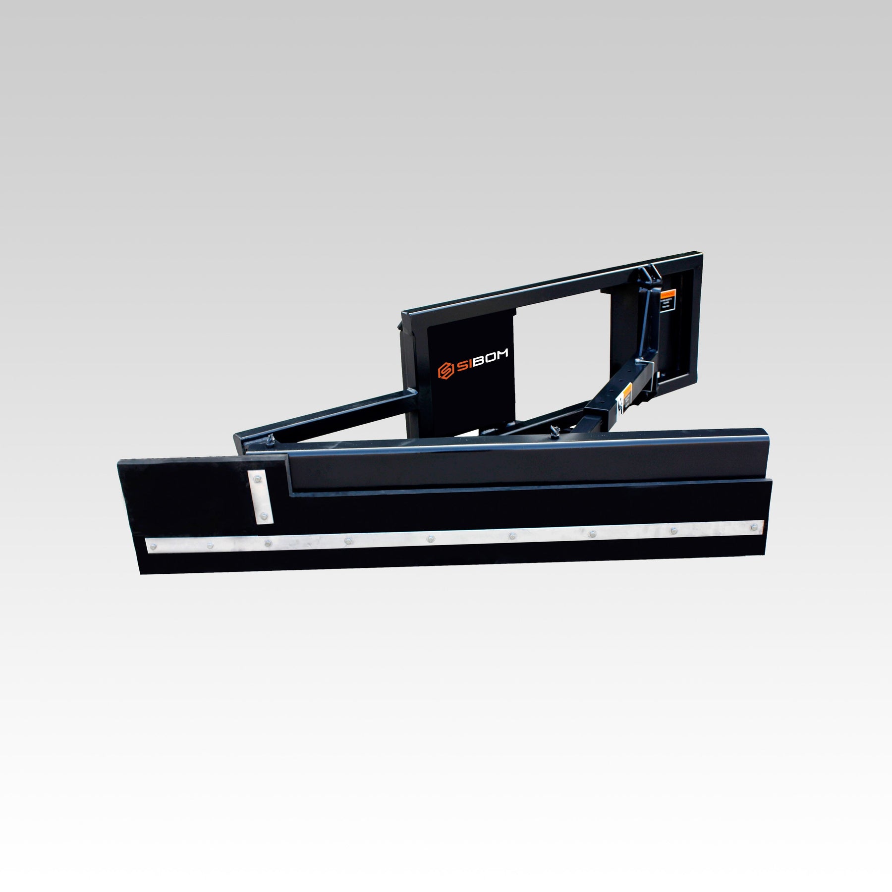 Sibom High-Efficiency skid steer material drawing device — the Universal Feed-and-Cleanup Blade for CAT, Bobcat & Kubota Loaders
