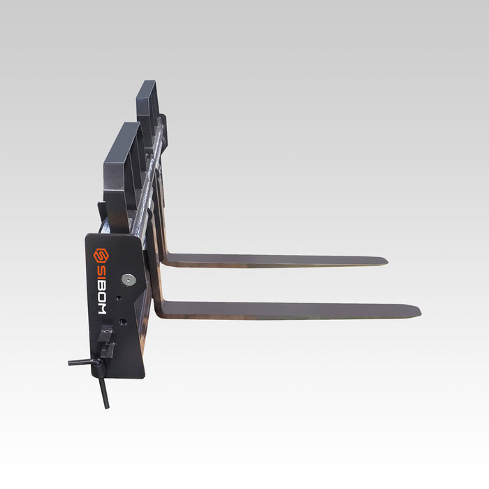 Sibom Skid Steer Hydraulic Distance-Adjustable Pallet Fork for CAT Bobcat loaders