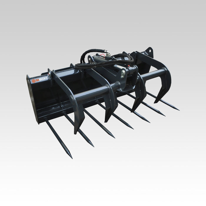 Heavy Duty Grapple Bucket: The Ultimate Skid Steer Grapple Bucket for Land Clearing, Demolition, Forestry, and Material Handling