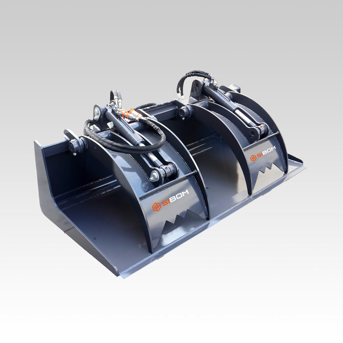 Sibom Skid Steer Grapple Fork: A Heavy-Duty Material Handling Attachment for Construction, Demolition, Agriculture, and Land Clearing