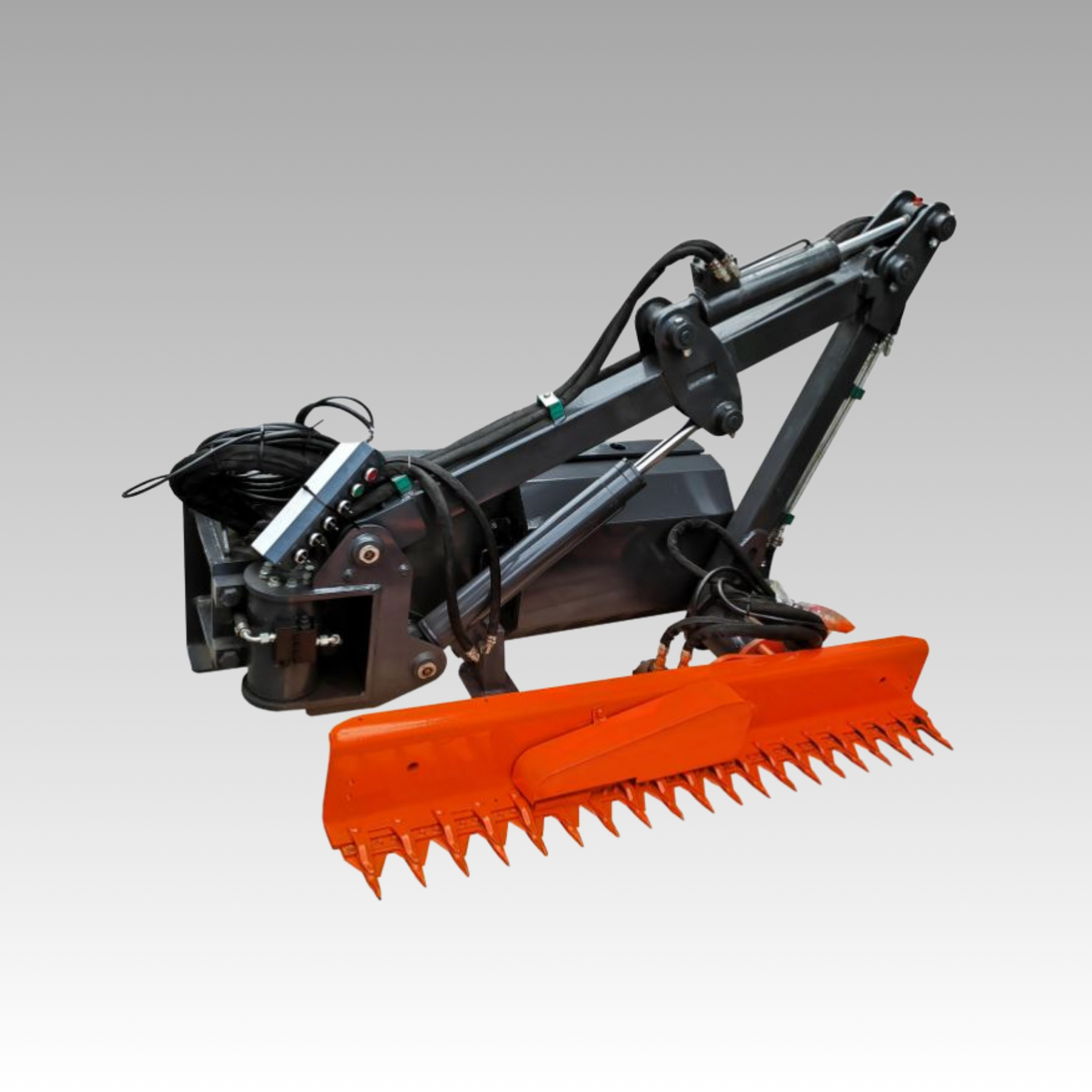 Sibom Skid Steer Hedgerow Trimmer: A Professional Hedge Cutting Attachment for Roadside Vegetation, Green Belts, Landscaping, and Municipal Maintenance