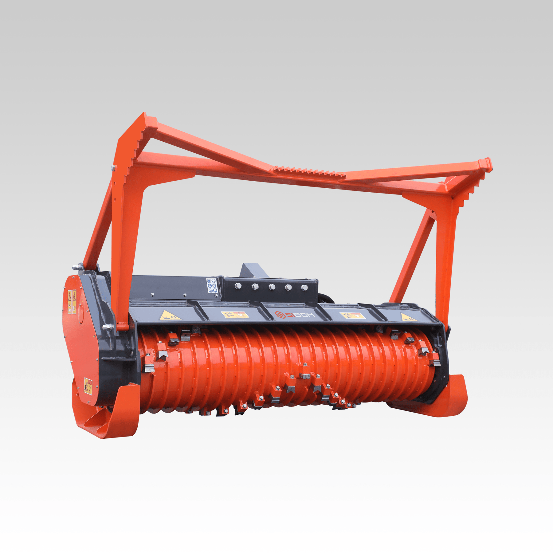 Sibom Skid Steer Forestry Mulcher: A Heavy-Duty Land Clearing Attachment for Brush, Trees, Shrubs, and Vegetation Management