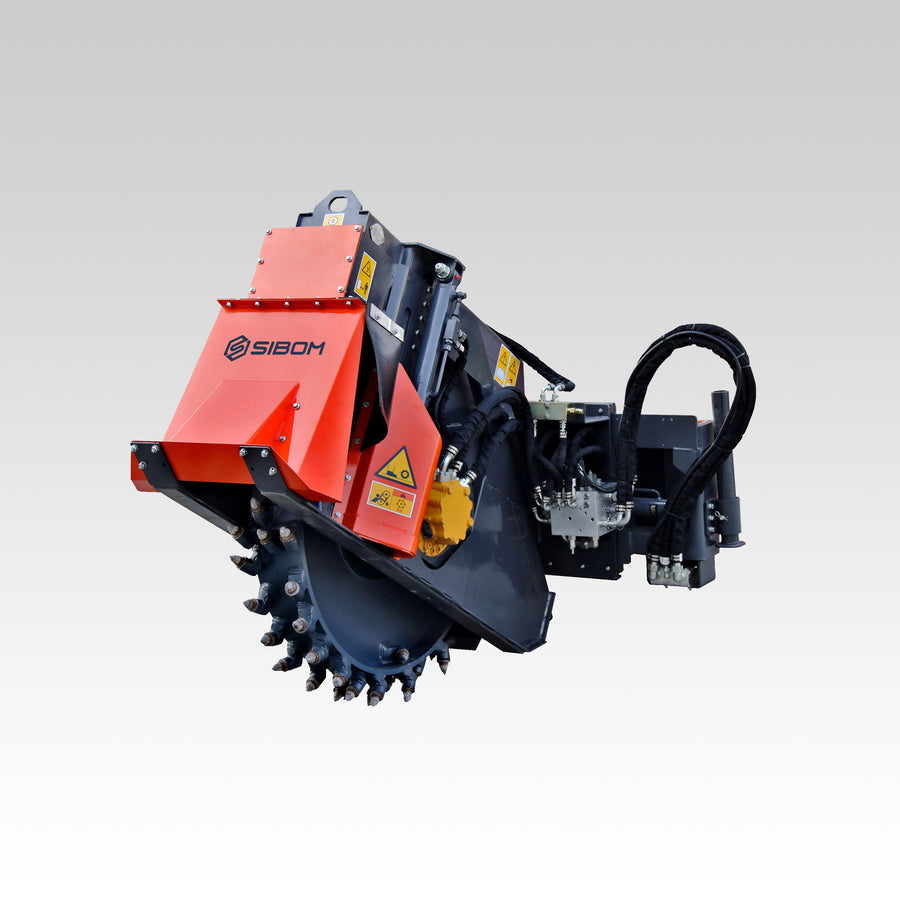 Sibom Skid Steer Wheel Saw: A High-Torque Cutting Attachment for Asphalt, Concrete, Rock, and Utility Trenching