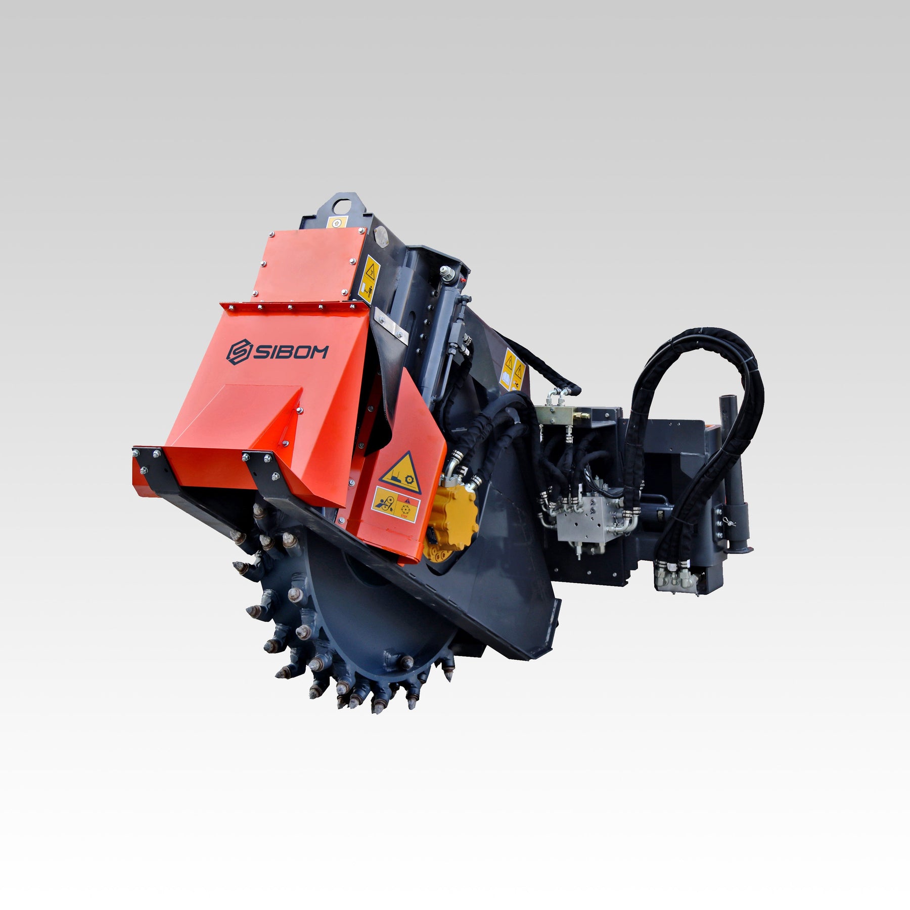 Sibom Skid Steer Wheel Saw: A High-Torque Cutting Attachment for Asphalt, Concrete, Rock, and Utility Trenching