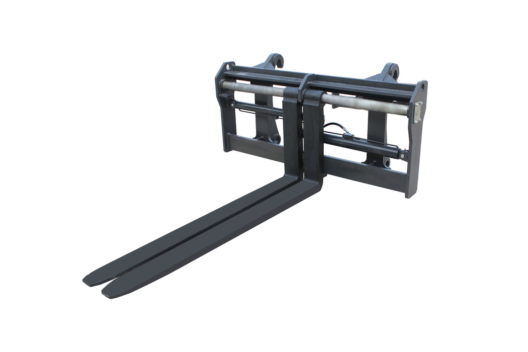 Sibom Wheel Loader Gap-Adjustable Fork, 72" Fork Length, 8 - 59" Adjustment Range, for 5T loader