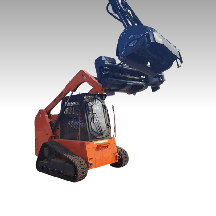 Sibom Skid Steer 78" Boom Mower, 5 Mower Head Options, Multi-joint, 30° Deflection, 15 ft. Arm, Maintenance-free lubrication