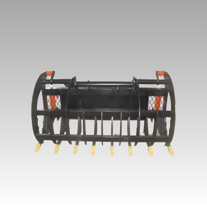 Sibom Skid Steer Grass Grapple, 50" opening height, two-cylinder and single jaw, high precision and efficiency, high-strength materials