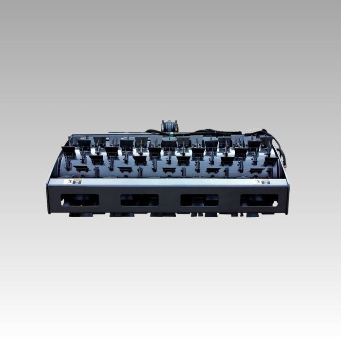 SIBOM Skid Steer Vibratory Ice Breaker Attachment, Two-Damping Roller Design, Sharp Cross-Pattern Blades, Environmentally Friendly De-Icing Solution