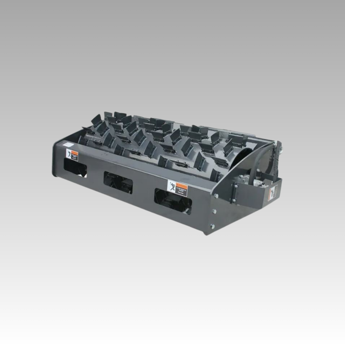 SIBOM Skid Steer Vibratory Ice Breaker Attachment, Two-Damping Roller Design, Sharp Cross-Pattern Blades, Environmentally Friendly De-Icing Solution