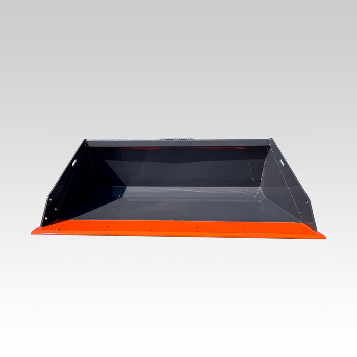 Sibom Skid Steer Standard Bucket, Heavy-Duty High-Carbon Cutting Edge, Round Back Design, Waffle-Type Skid Plate Reinforcement