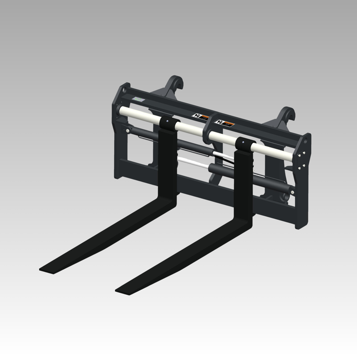 Sibom Wheel Loader Gap-Adjustable Fork, 72" Fork Length, 8 - 59" Adjustment Range, for 5T loader