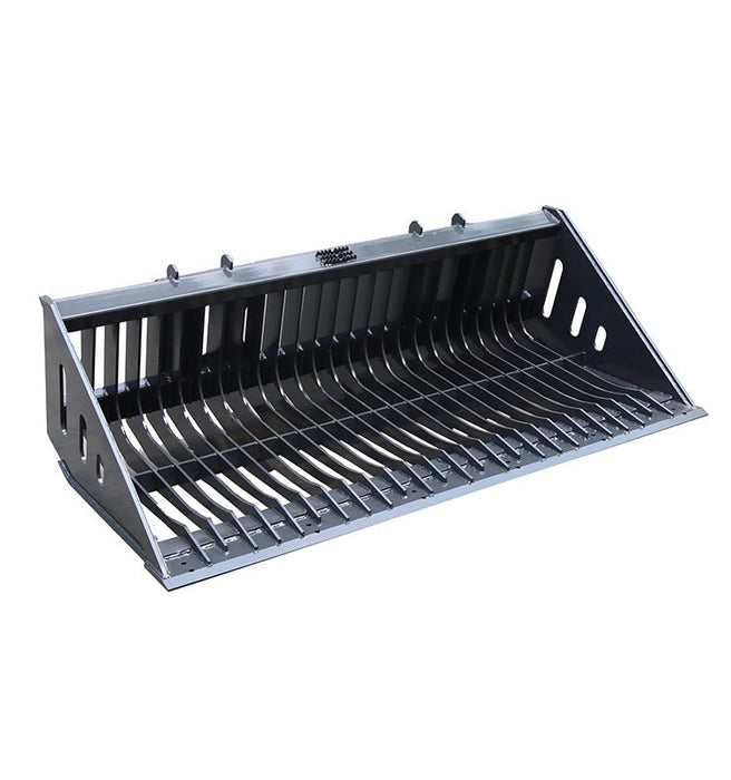 Sibom Skid Steer Skeleton Rock Bucket, 2.36" Tine Spacing, reinforced tines - Sibom Industry